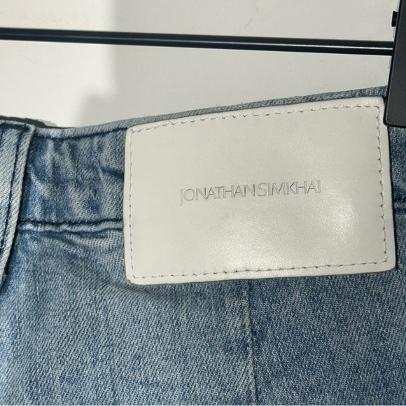Jonathan Simkhai Designer Womans Distressed Jeans Blue Light Wash Size 25 - Picture 9 of 13